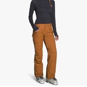 Women’s Burnt Orange The North Face HyVent Insulated Ski Pants Size Large